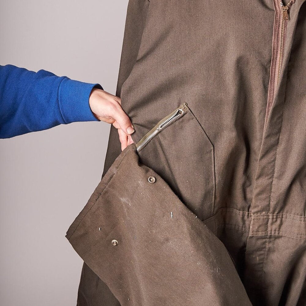 1960s Penneys Olive Green Insulated Jumpsuit Coveralls